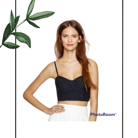 Aritzia Tops Aritzia Talula Black Corset Style Crop Topbustier